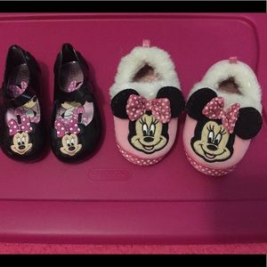 Minnie Mouse shoes and slipper bundle